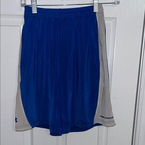 Under Armour Boys Blue and Gray Shorts